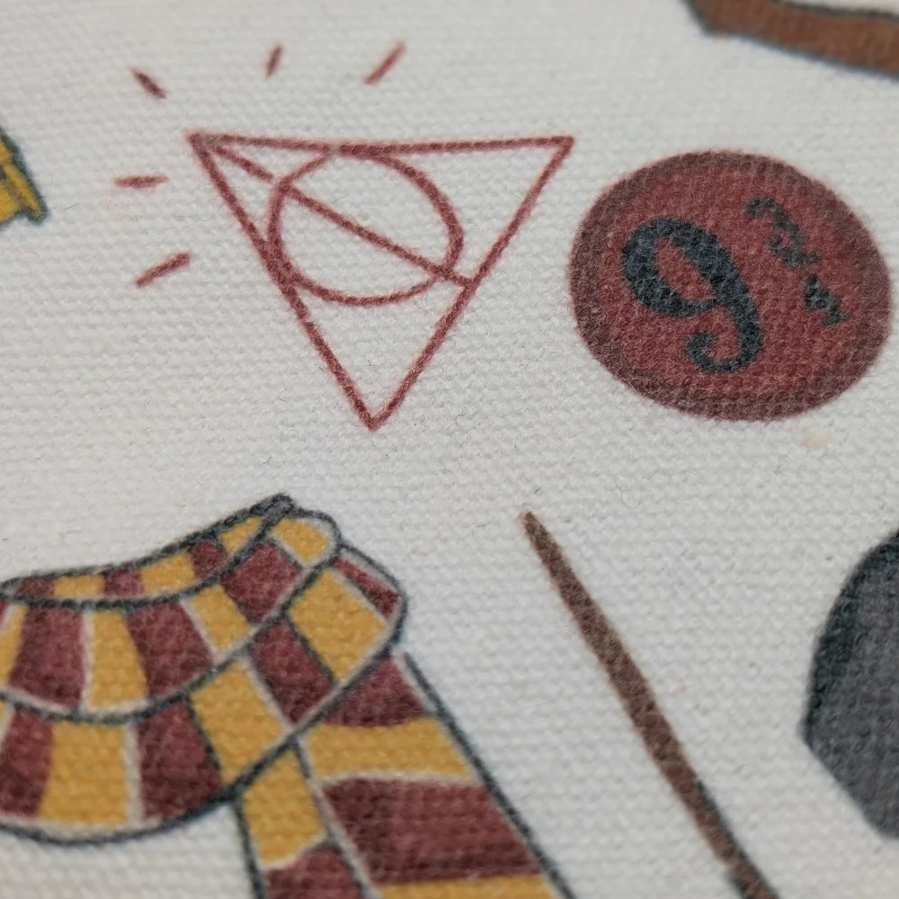 Magic Themed‎ Canvas Pouch with Wizard Icons